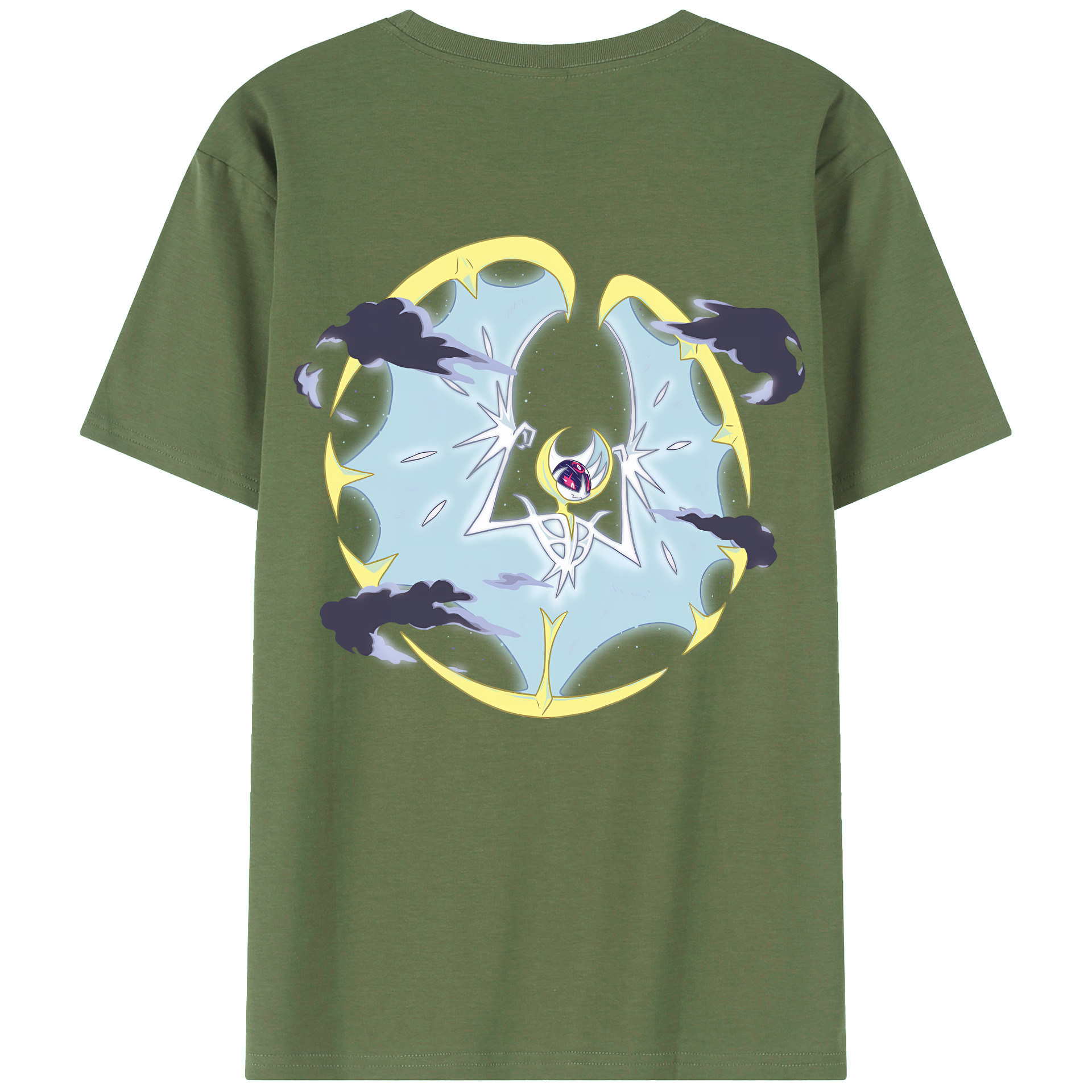 （画像用） ポケットモンスター Pokémon 綿100％ メンズ半袖Tシャツ（バックプリント） 通気性